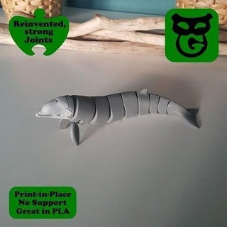 cuviers beaked whale flexi boby green easy print flexible flexi mammal whale toy articulated print place art animal factory realistic sea ocean games toys games toys  3d print model - Mito3D