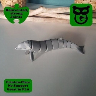 cuviers picuda ballena flexi boby verde fácil impresión flexible mamífero juguete articulado sitio Arte animal fábrica realista mar Oceano juegos juguetes 3d print model - Mito3D