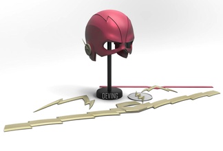 cw blitz kit season 5 passen dc cosplay helm emblem gerechtigkeit liga spiele spielzeuge deving 3d print model - Mito3D