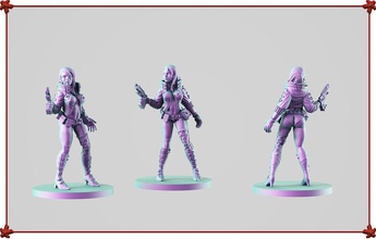 cyber girl cyberpunk akira future scifi android robot sci fi mech automation cybernetic science galactic miniature games board toys 3d print model - Mito3D