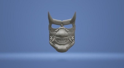 cyber oni maschera filtri covid freddo speciale onimask 3d 3dprint moda 3d print model - Mito3D