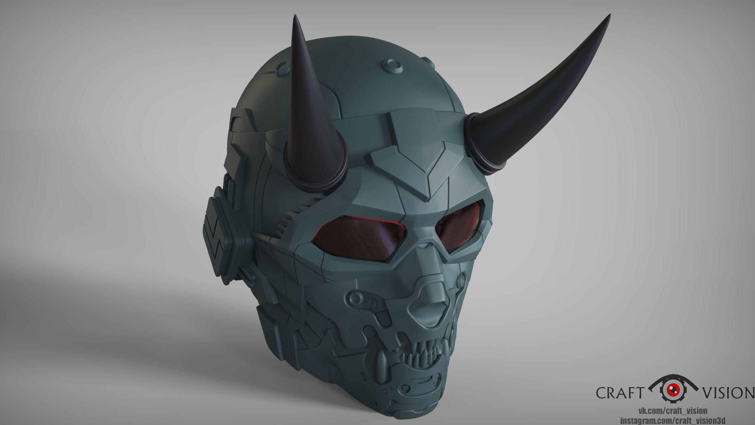 Cyberpunk mask 3d model фото 2
