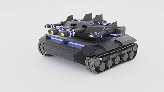 Siber tank düşük poli Cybertank sibernetik bilim fi fütüristik politank savaş modeli oyun askeri teçhizat ekipman motor araç otomotiv robot zırh atıcı oyunlar oyuncaklar 3d print model - Mito3D