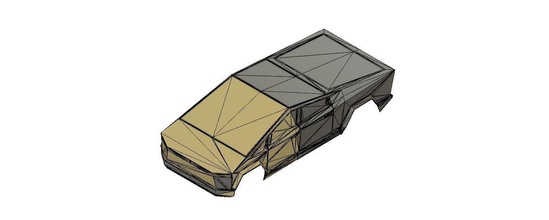 cyber camion loisirs-bricolage voiture tesla cybertruck suv rcbody passe-temps le bricolage hobby de l'automobile 3d print model - Mito3D