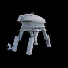 cibernético guerra máquina 3d imprimible modelo robot estrella guerras arma vigilancia juegos juguetes martillo infinito mech stl mesa tablero 3d print model - Mito3D