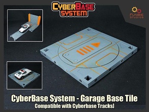 ciberbase sistema garaje base loseta monitor transformadores juegos juguetes 3d print model - Mito3D