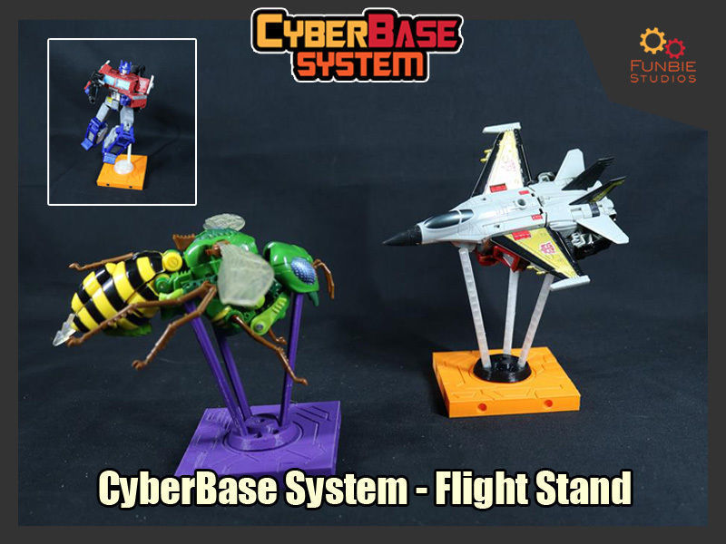 cyberbase flight stand transformers display robot games toys 3D print model - Mito3D