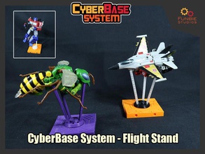 Cyberbasis Flug Stand Transformer Anzeige Roboter Spiele Spielzeuge 3d print model - Mito3D
