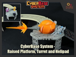 cyberbase system platform turret helipad transformers display games toys 3d print model - Mito3D