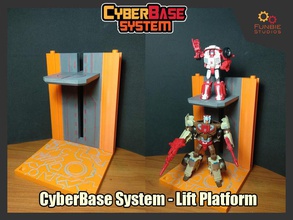 ciberbase sistema ascensor plataforma transformadores monitor añadir diorama juegos juguetes 3d print model - Mito3D