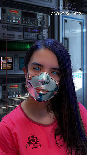cibernévoa mascarar cyberpunk futuro uac Bruxas cosplay covid 19 pandemia moda 3D print model - Mito3D