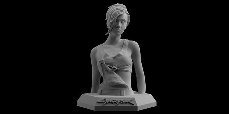 cyberpunk 2077 judy alvarez télécharger 3d impression modèle imprimable imprimé statue art sculpter figure femme sculptures 3d print model - Mito3D