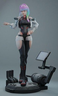 siberpunk kenar koşucusu Lucy 3d 3dprint 3dmodel sohbetçi oyunlar oyuncaklar 3d print model - Mito3D
