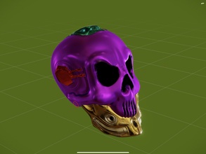 cyberpunk skull version 1 mezco head design halloween games toys 3d print model - Mito3D