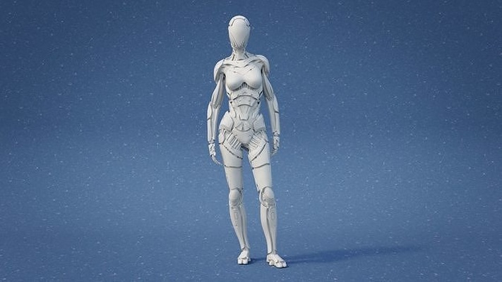 ciborgue personagem robô fêmea andróide artificial inteligência futurista tecnologia sci fi 3d modelo robótica mecânico humanóide futurismo máquina feminino ciência ficção arte esculturas 3d print model - Mito3D