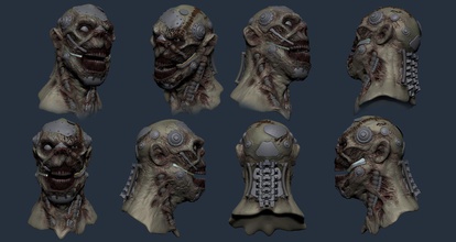 cyborg zombie art caractère sfi fi gratuite d'horreur sculptures 3d print model - Mito3D