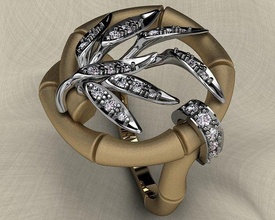cyc bague femme bijoux impression 3dprinted imprimable anneaux conception bijou d'or mode or prototypage diamant 3d print model - Mito3D