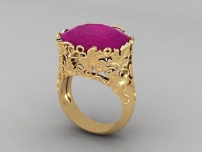 cíclico argolas mulher joalheria impressão 3dprinted jóias imprimível Projeto anel jóia dourado moda ouro prototipagem diamante 3d print model - Mito3D