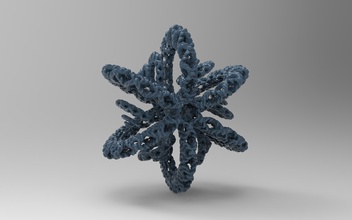 cyclic fractal mathematical art symbol abstract design sculpture geometric printed 3d print model - Mito3D