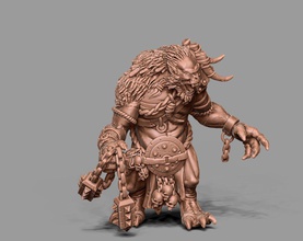 cyclope 3d print model - 64mm monster beast wargame boardgame miniature figurine fantasy giant colossus titan creature board game character games toys miniatures figurines 3d print model - Mito3D