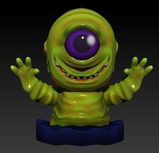 cyclops slime halloween spooky scary monster mythical mythological creature toy firday13th creepy horror crooked fantasy fictional games toys 3d print model - Mito3D