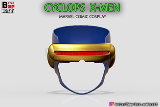 cíclope x men casco maravilla cómic cosplay máscara juguete accesorios cabeza gorra juegos juguetes 3d print model - Mito3D