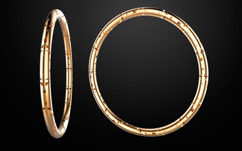 cilindro de la pulsera curva el cadena collar colgante plata sterling imprimible oro joyería rolex boda del anillo aretes gemelos las pulseras 3d print model - Mito3D