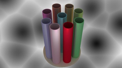 zylinder vase kunst blume design dekor architektur innere tabelle außen farbe haus artikel zuhause stil plastik harz zimmer 3d print model - Mito3D