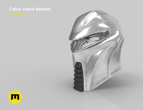 cylon robot helmet batlestar galactica games-toys centurion battlestar armor helm armour games toys game accessories 3d print model - Mito3D