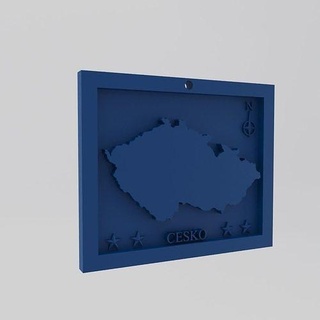 Çek republic cesko harita 3d Yazdır model Europa 3dprint figürinler minyatürler duvar dekor Ulusal heykel anahtar Zincir Sanat plastik geometrik yazdırılabilir 3dprinting ülke dünya ev 3d print model - Mito3D