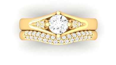 d36008 Schmuck diamond Stein ring 3dprint cad Platin bands engagement solitaire halo Ringe 3d print model - Mito3D