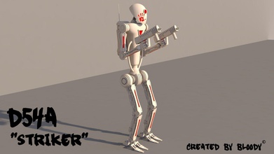 d54a striker art droid characters cyborg robotic makerschallenge games toys game accessories sculptures fbx 3d print model - Mito3D