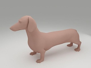 dackel 3d modell hund haustier tier kunst skulpturen 3d print model - Mito3D