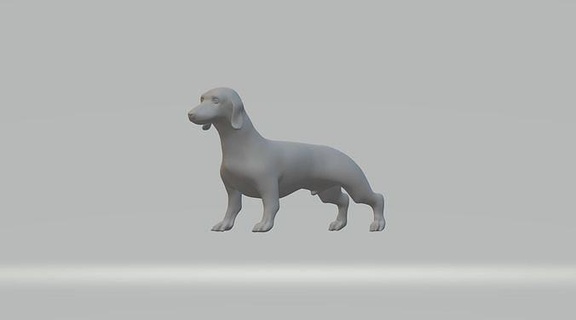 dachshund cão estátua arte estatueta escultura esculturas natureza mamífero animal lembrança presente 3d impressão modelo esculpir imprimível 3d print model - Mito3D