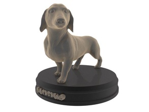 perro tejonero imprimible salchicha mascota salvaje animal mamífero naturaleza impresión juguete juguetes real realista escultura arte estatua esculturas 3d print model - Mito3D