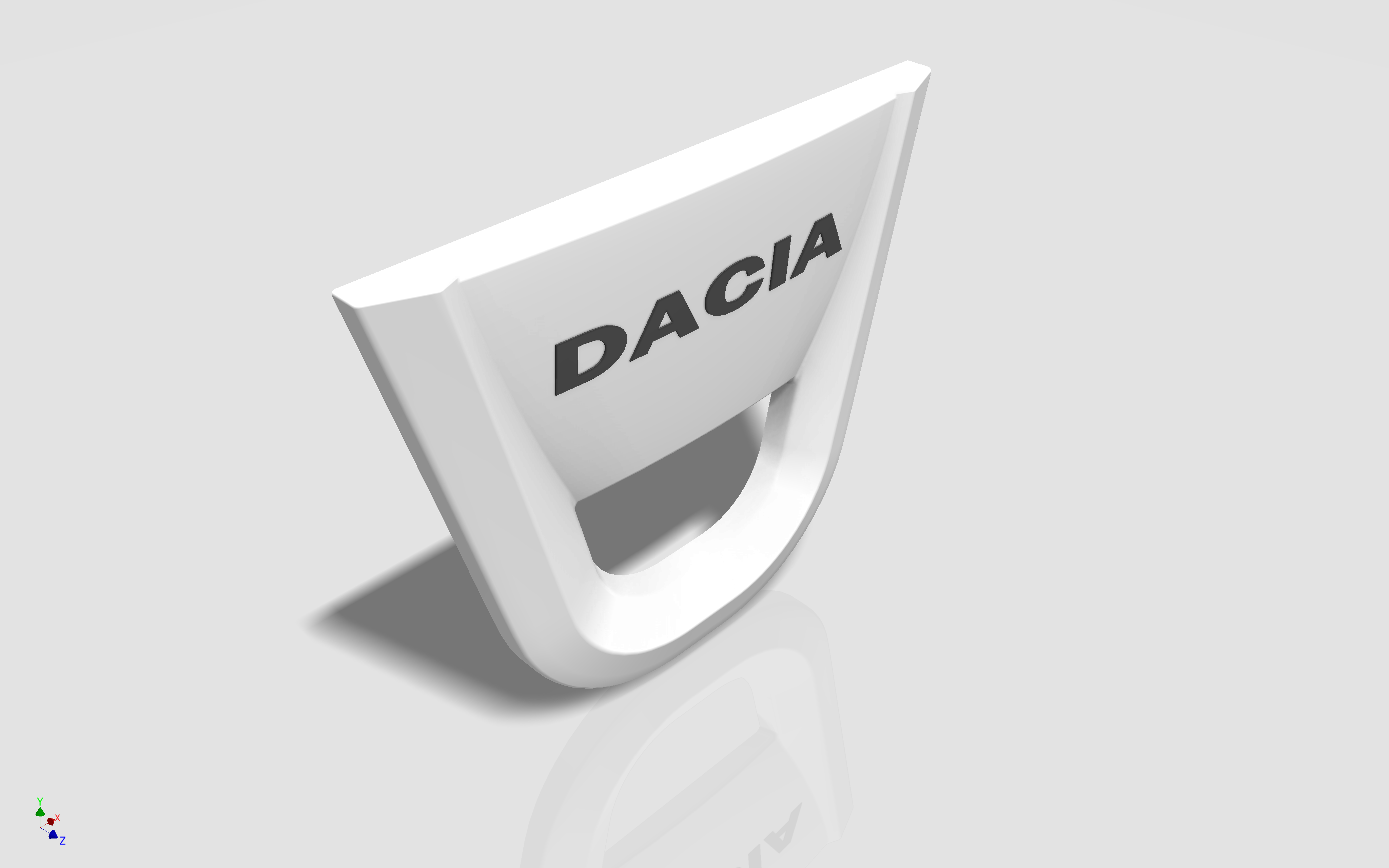 dacia logo vehículo 2012 arte señales logos 3D print model - Mito3D