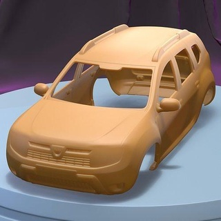 dacia espanador 2011 imprimível carro corpo 1995 fenda escalextrico Tamiya rc miniz controle 1 24 rastejante ninco Kyosho scx axial jogos brinquedos acessórios 3d print model - Mito3D
