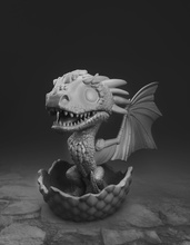 daenerys dragon funkostyle sculpture art creature magical reptile games toys 3d print model - Mito3D