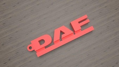 daf logo keychain text symbol sign car hobby diy automotive 3d print model - Mito3D
