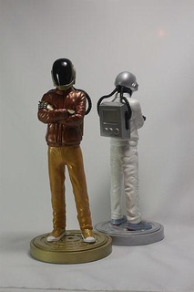 loco punk electrónico realista plata 3d impreso Daft Punk imprimible música casco coleccionables figura ender3 fdm resina 3dprint figuritas Arte esculturas 3d print model - Mito3D