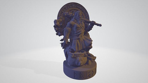 dagda céltico diosa stl estatua 3d modelo Arte esculturas 3d print model - Mito3D