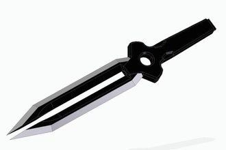 dagger games-toys cosplay anime darker than black knife blade steel sword games toys 3d print model - Mito3D