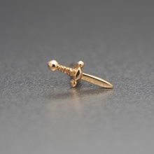 dagger piercing earring stud luxury jewelry jewellery earrings 3d print model - Mito3D