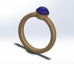 diamante anel joalheria ouro brilhando moda imprimível Casamento prata noivado amar jóia argolas 3d print model - Mito3D