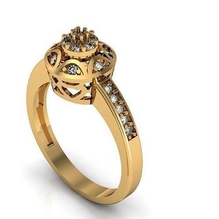 diamant bague bijoux platine luxe or argent mariage anneaux bijou pendentif engagement conception brillant précieux imprimable 3d print model - Mito3D