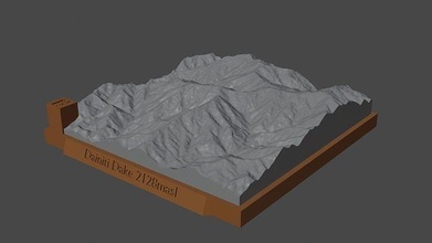 dainiti dake mountain landscape volcano terrain environment nature photogrammetry elevation dem science 3d print model - Mito3D