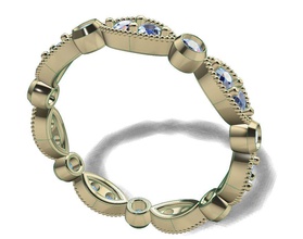 delicato antico infinito gruppo musicale squillare gioielleria oro diamanti nozze Fidanzamento diamante moda lusso argento anelli 3d print model - Mito3D