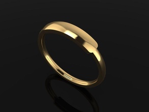 delicado id bar anillo banda mezcla talla 4 5 6 7 8 9 10 joyería joya delgado estrecho caja cuadrado moda tendencia mujer hembra estilo anillos 3d print model - Mito3D