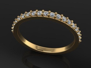 delicado diamante banda joyería joya Boda compromiso oro lujo hembra mujer Moda infinito anillo 3d print model - Mito3D