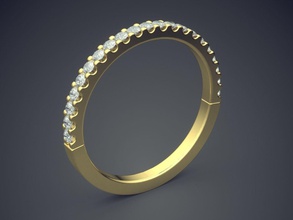 dainty golden diamond-ring engagement jewelry gold jewel jewellery ring rings wedding diamond brilliant cad gem platinum printable silver detail design 3d print model - Mito3D